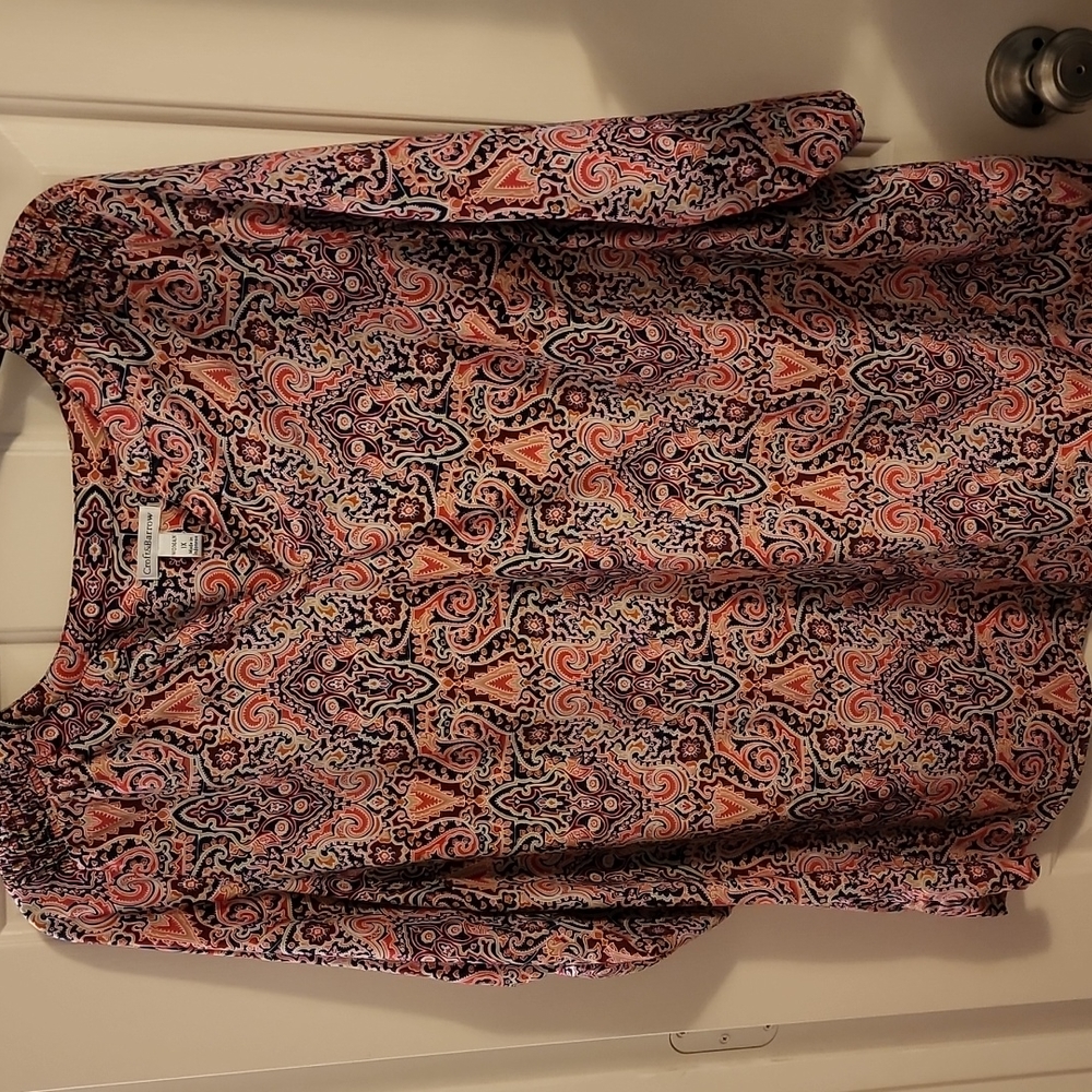 Croft&Barrow multi colored blouse-sz 1X